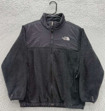 The North Face Girls L Black Full Zip Fleece Jacket Soft Warm Outdoor Layer