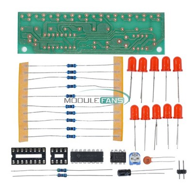 NE555+CD4017 Red LED Light Water DIY Kits Electronic Suite Lamp Module
