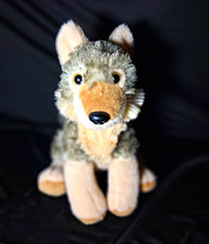 Gray/Beige Wolf Plush Stuffed Animal, Soft, Small 6-14 in, Ages 3-5