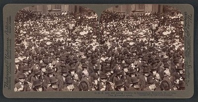 Rockford Illinois Theodore Roosevelt G.A.R. Crowd 1903 Speech Near Thousands