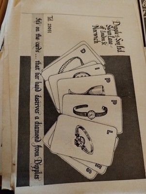 Sk249 Ephemera 70er Jahre Reklame Dipple & Son Norwich 