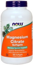 NOW Foods Magnesium Citrate Softgels - 180 softgels (155,50 EUR/kg)