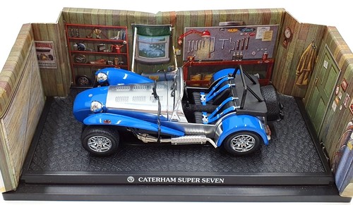 Kyosho 1/18 scale Diecast 7020BL - Caterham Super Seven Clam Shell Wing Blue - Picture 4 of 5