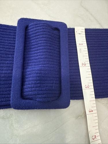 Vintage violett lila Strickgürtel 3,5" breit gerippt - Bild 3 von 3