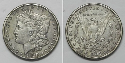 X7363  1900-S Morgan Dollar, XF/AU