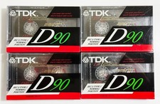 TDK D90 Blank Audio Cassette Tapes High Output ICEI/Type I Normal Pos. Lot Of 4