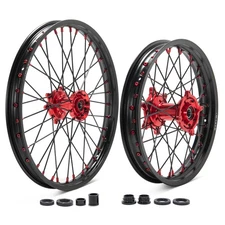 Front 21"+18" CNC Spoked Wheel Set For Honda CRF250R CRF450R 2013-2025 CRF250RX
