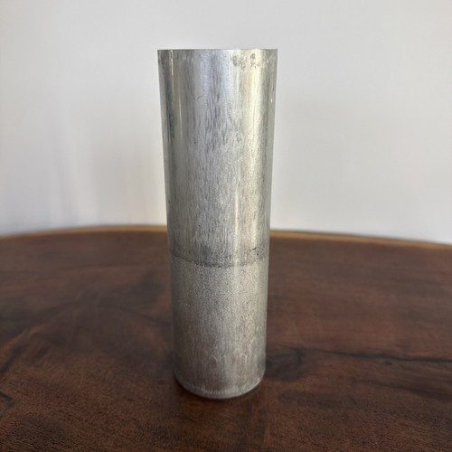 2"x 6.5" Candle Making Aluminum Pillar Mold Concave Top Seamless w/ Wick Hole