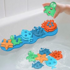 Suction Baby Bath Toys, Mold Free Silcone Shape Sorting Stacking Bathub Toy...