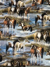 2 Yards Naturescapes Wild Horses DP22461 100 Cotton Quilting Fabric