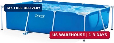 INTEX Rectangular Frame 9 ft 10 in x 6 ft 6.75 in x 29.5 in Above Ground Pool, S