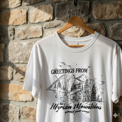 Greetings From The Illyrian Mountains Vintage Travel Graphic T-Shirt - S010