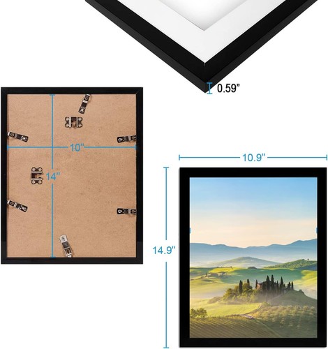Premium 10X14 Black Picture Frame, Ideal for 30 X 40Cm Diamond Painting - Picture 3 of 11