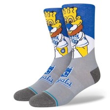 Stance Kansas City Royals Mascot Crew Socks Casual Large Men's 9-13