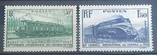 2 TIMBRES FRANCE NEUF** N° 339/340 CHEMIN DE FER PACIFIQUE 1937 COTE 20€