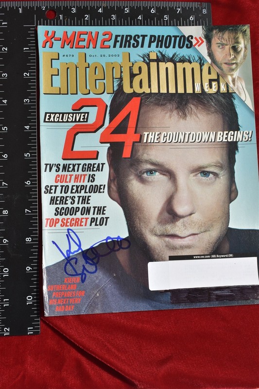 KEIFFER SUTHERLAND 24 IN PERSON signed autograph photo Magazine cover