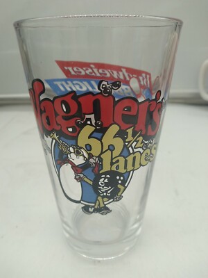 BUDWEISER BUD LIGHT OFFICIAL BEERS BOWLING GLASS,Wagners 66 1/2 Lanes,eau claire
