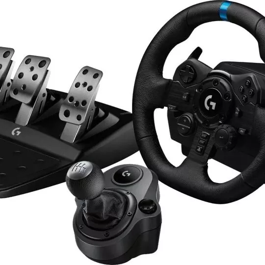 Volant + Pédalier LOGITECH G923 PS4/PS5/PC + Boîte de vitesses LOGITECH  Levier Driv.force shifter G29/G920/G923