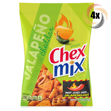 4x Bags Chex Mix Jalapeno Cheddar Flavor Savory Assorted Snack Mix 3.75oz