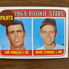 1969 Topps #394 Pilots Rookie Stars - Lou Piniella, Marv Staehle