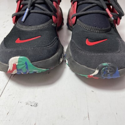 Nike React Presto Flyknit Multi Blue/Green/Red Running Shoes. Mens Size 12. EUC. nike-epic-flyknit-review-  main image 2