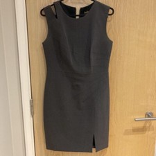 Laundry by Shelli Segal Charcoal Sheath Dress with CutOuts Office Cocktail Party