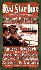 Red Star Line Finnland Boston Philadelphia Canada Dampfschiff Plakate A3 296