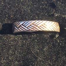 Beautiful Vintage Sterling Silver Ring With Detailed Braided Weave Mexico Size 8