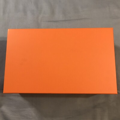 Hermes Empty Box 14x8.5x5 Inch Orange Ribbon Tissue Gift Storage