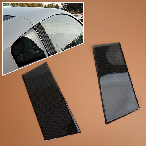 Door Window Pillar Post Cover Trim Carbon Fiber Fit for Nissan 350Z