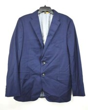 Hickey Freeman New York Mens Classic B Fit Loro Piana Wool Jacket Navy 44R