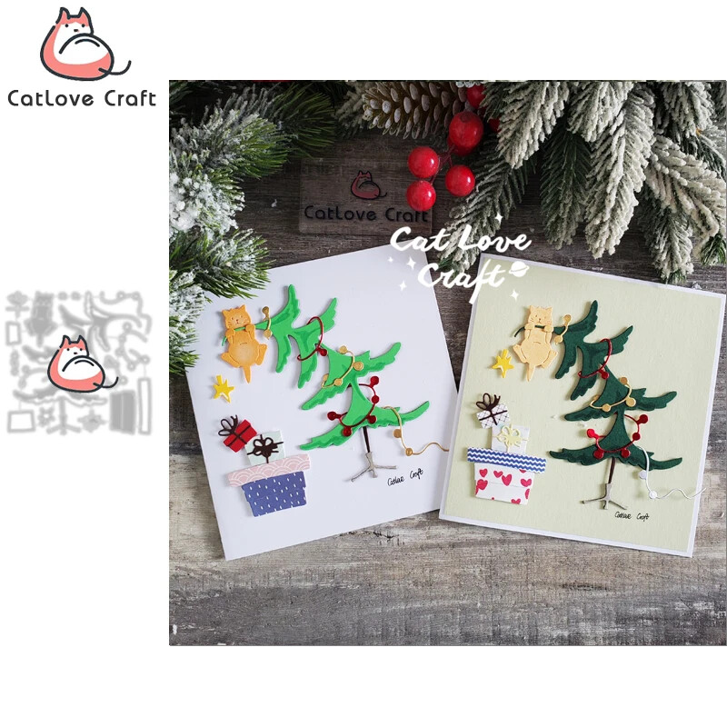 Fustella Taglio Metallo Per Biglietti Di Natale, Albero E Auto D'Epoca, 99x90mm, Per Scrapbooking