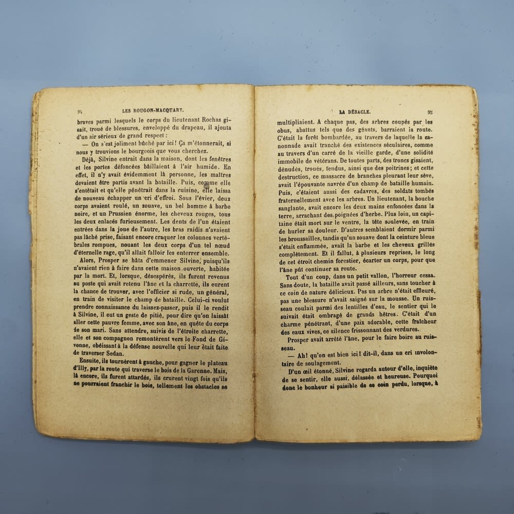 3 Books by Emile Zola, French Author, Bibliotheque-Charpentier