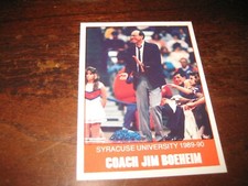JIM BOEHEIM; HEAD COACH;  Rookie CARD;1989-90;Unique;SYRACUSE UNIVERSITY