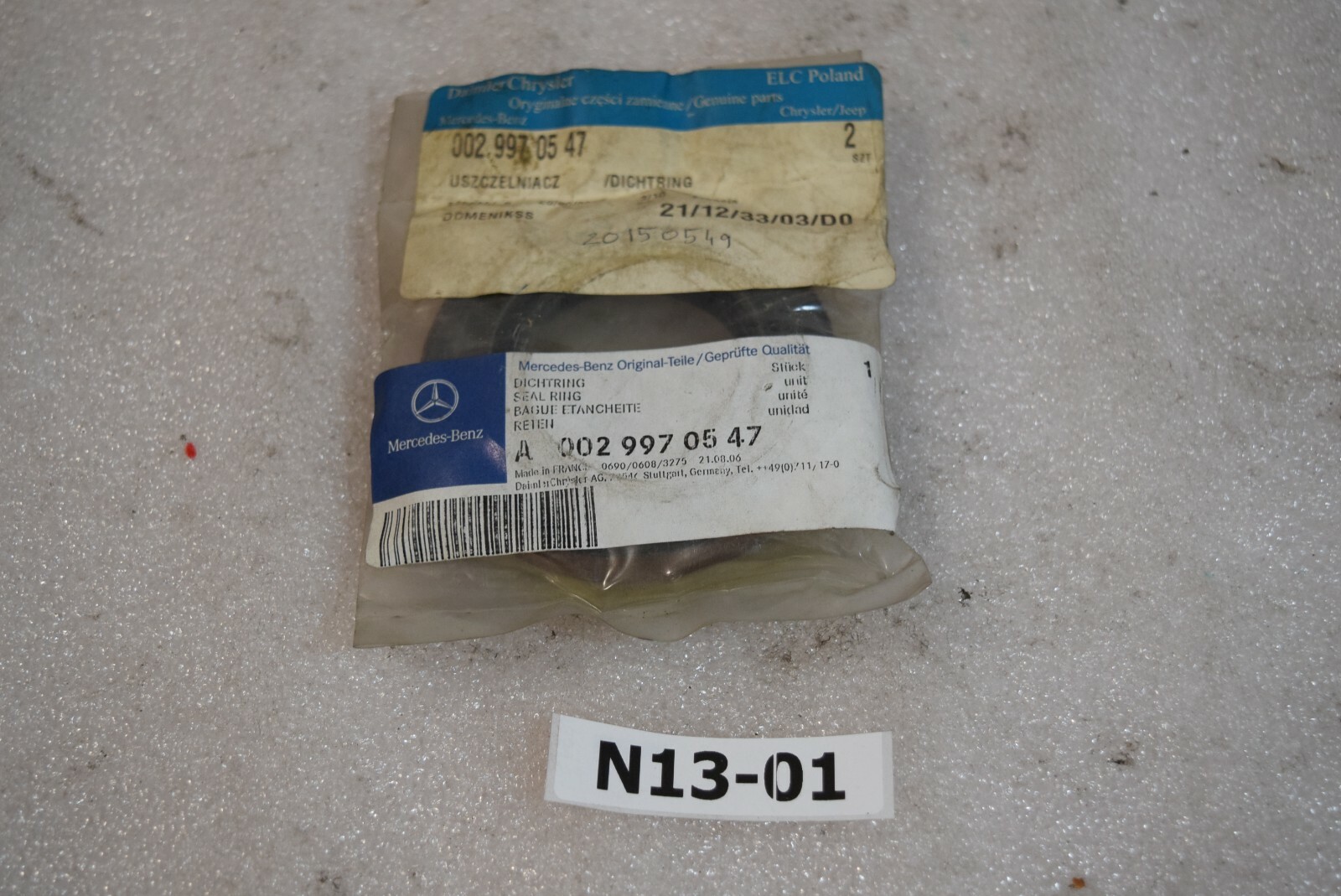 MERCEDES BENZ SEAL RING A0029970547 | eBay