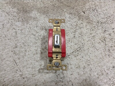 Bryant Key Toggle Switch 20/10 Amp 120/277 VAC Red (TB)