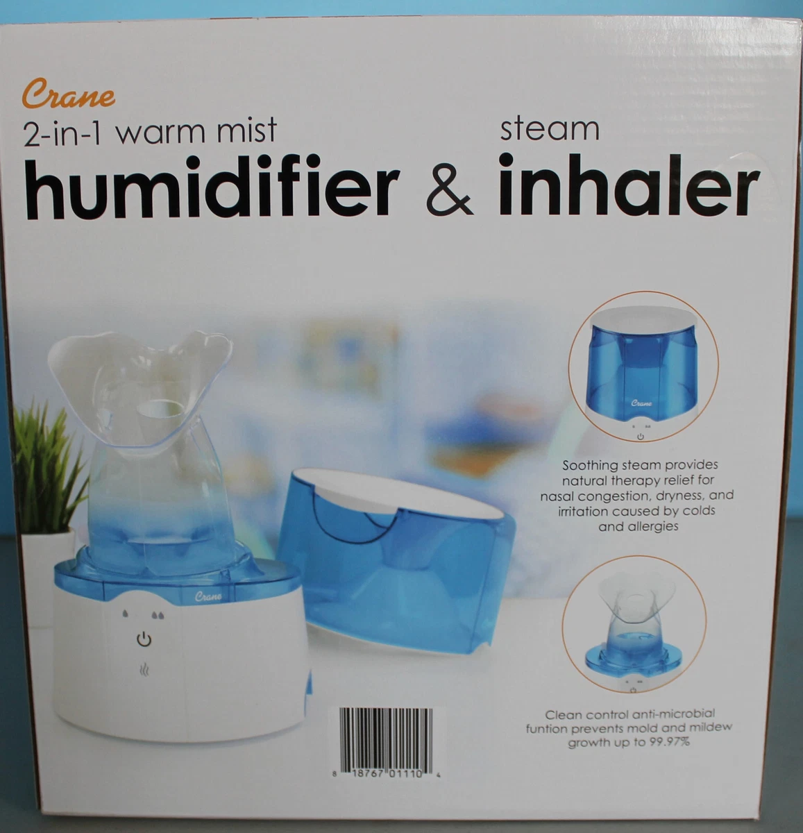 Crane Crane X Halls 2in1 Warm Mist Humidifier And Steam, 55 OFF