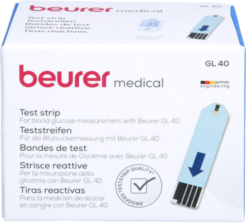 Beurer Strisce Reattive Misurazione Glicemia per GL 40, Confezione da 50