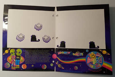 Lisa Frank Aliens Zoomer & Zorbit 2 Pocket Folder for 3 Ring