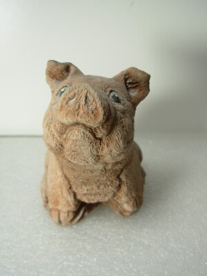 Resin Ornament In The Form Of A Seated Pig. No Maker's Mark. Small Amount Of Dam