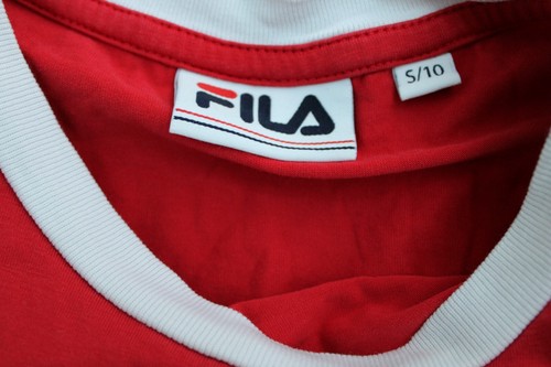 FILA Cropped T Shirt Red Short Sleeve Womens Small S 10 - Picture 4 of 6