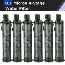 Personal Water Filter Straw for Backup Filtration,Emergency,Survival4Stage 0.1 m