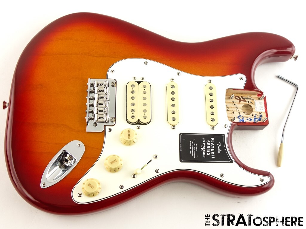 Fender Player II Stratocaster Strat HSS LOADED BODY Ash Aged Cherry Burst
