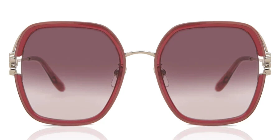GAFAS DE SOL CHOPARD SCHG32V 0AFD PLATEADAS TRANSPARENTES ROSA FRAMBUESA HECHAS EN ITALIA Foto 4 de 4