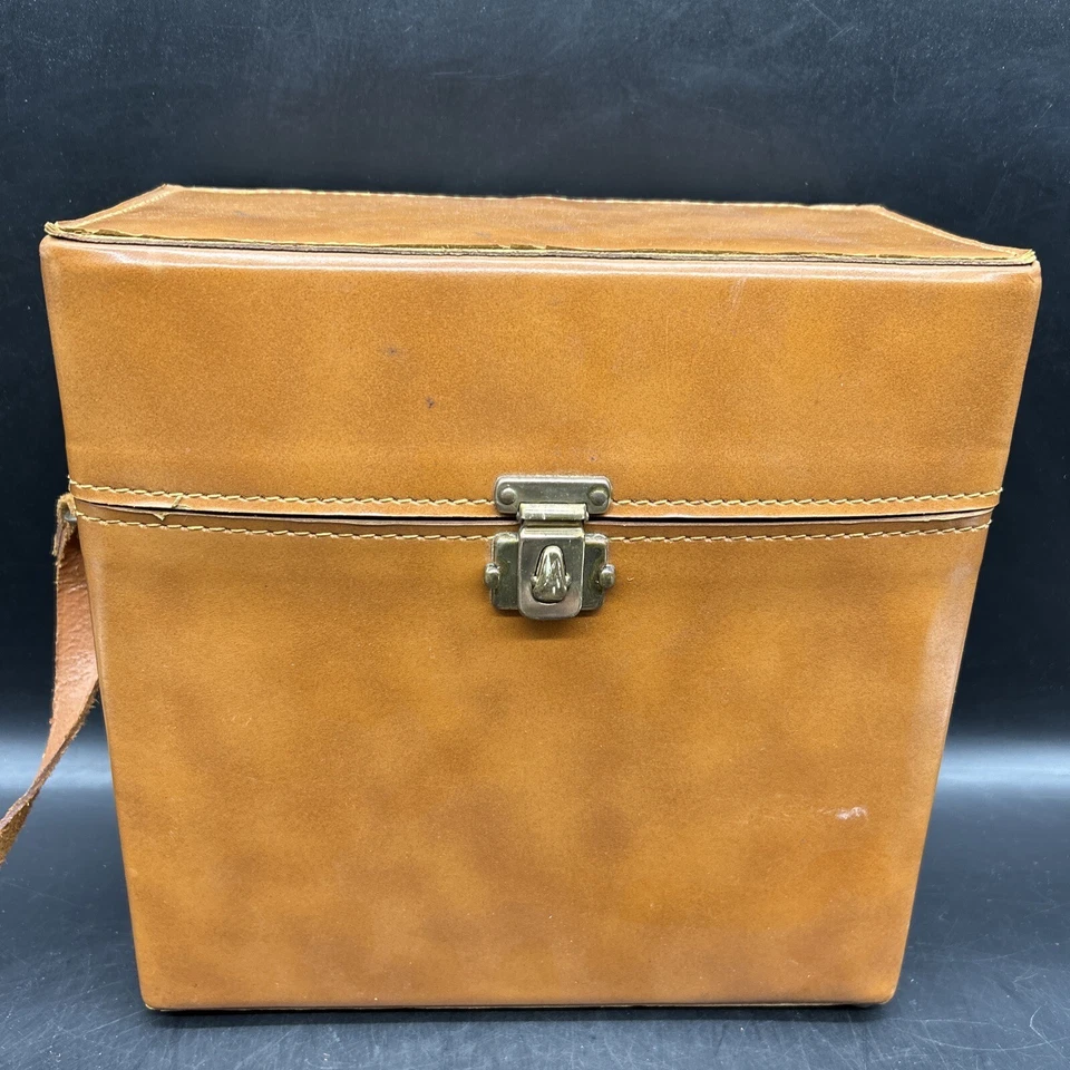 Vintage Camera Hard Carrying Case 11” x 11”x 5” Brown - Image 3 of 4
