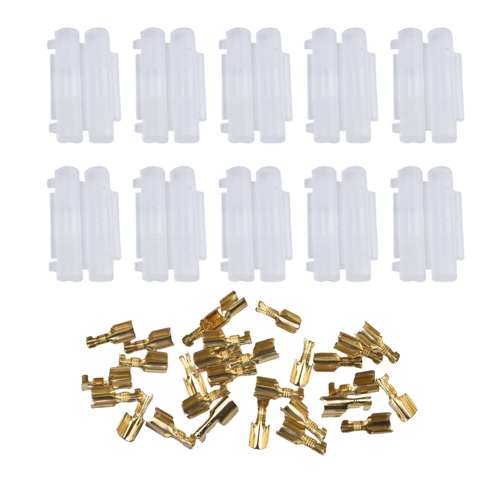 10pc In Line 6x30mm Fuse Holder Crimp Peanut Flip Shell Push Fit Type