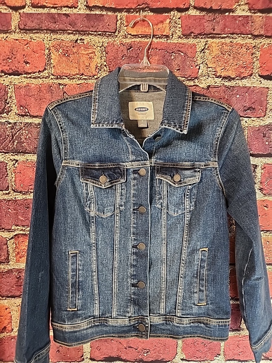 Old Navy Size Medium Button Up Denim Jean Jacket C84 | eBay