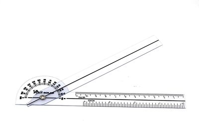 Plastic 6'' Economy Goniometer 180 Degree ISOM Physical Therapy Angle Ruler