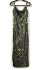 NEW Pretty Little Thing Green Plisse Cowl Neck Maxi Dress - Size 12