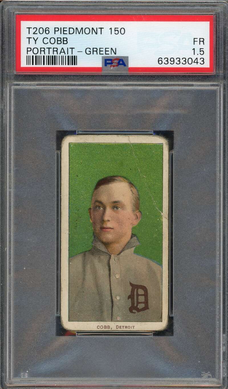 1909 T206 Piedmont 150 Ty Cobb (Portrait GREEN) PSA 1.5 63933043